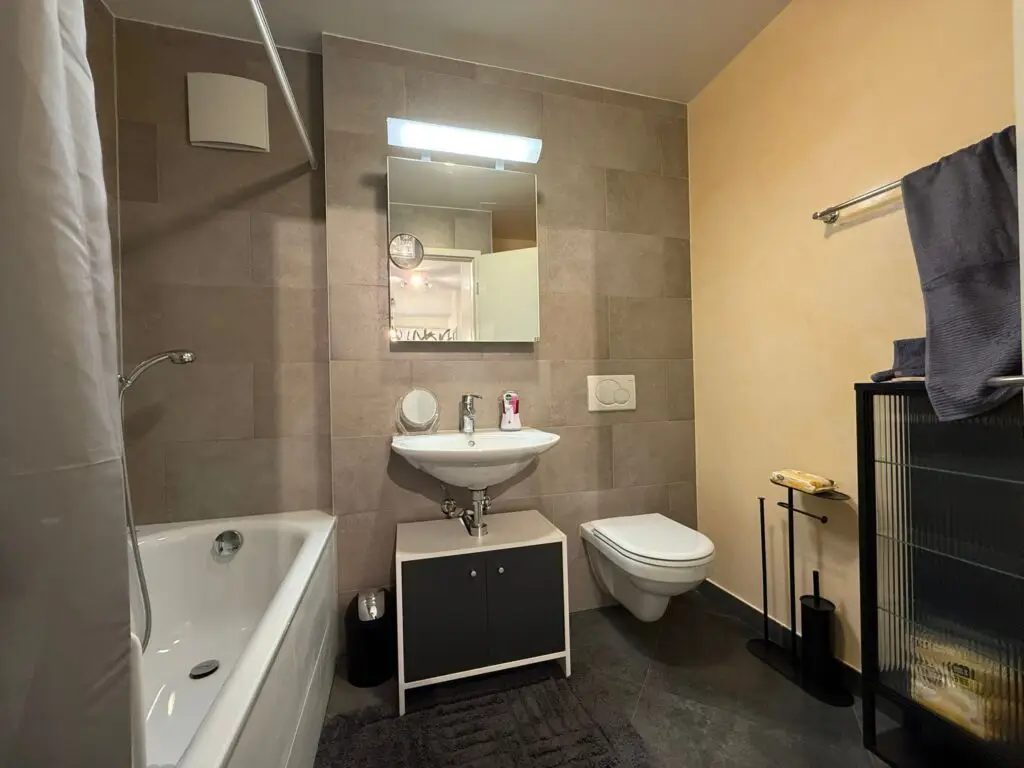 Modern bathroom in apartment for sale on Grand Rue 54, Montreux, Switzerland